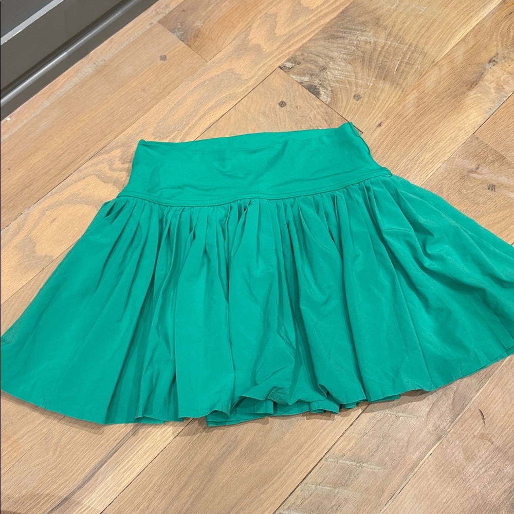 Aerie Green Pleated Tennis Skirt